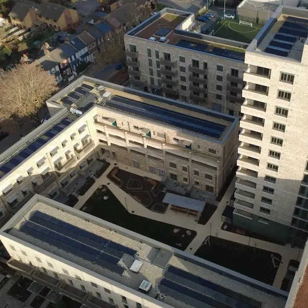 solar panels on new development London
