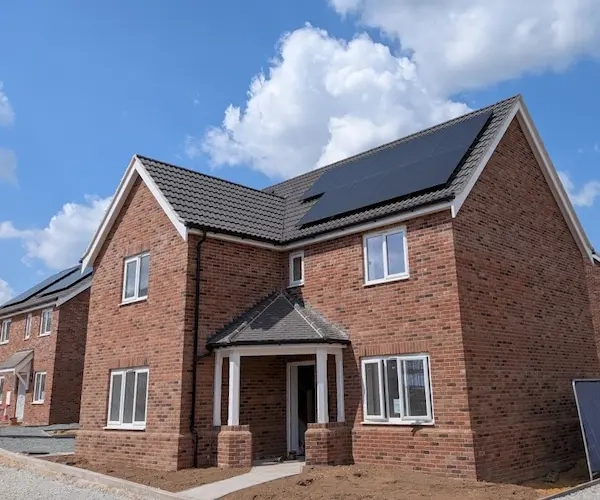 solar panels on new house Aylsham Norwich