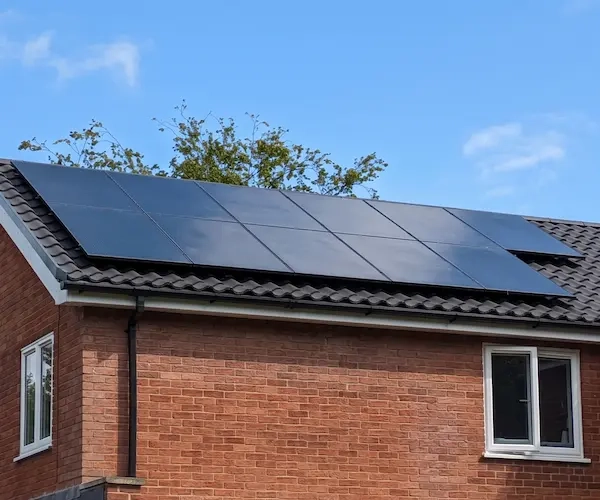 solar panels Brooke Norwich Close up